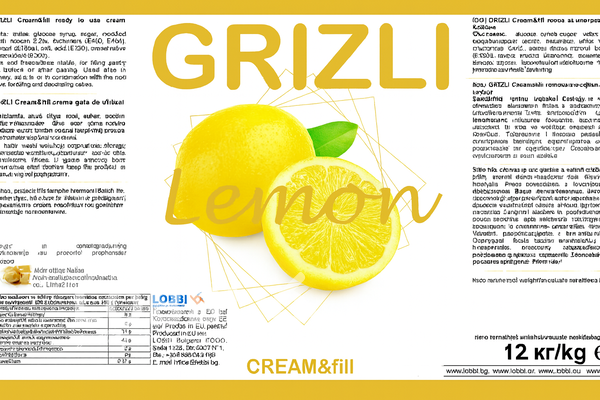 GRIZLI Cream&Fill Lemon Cream Lemon