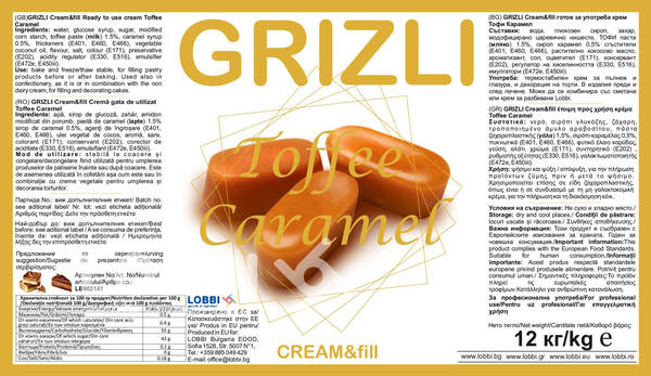 GRIZLI Cream&fill Toffee