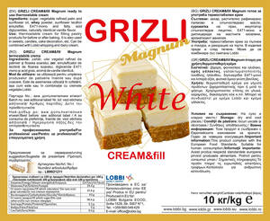 MAGNUM WHITE cream for filling and covering of cakes and pastry