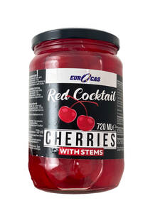 RED COCKTAIL CHERRIES WITH/WITHOUT STEMS