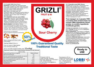 GRIZLI FRUIT&fill Cremă de vișine