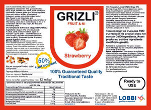 GRIZLI FRUIT&fill Erdbeerfruchtfüllung